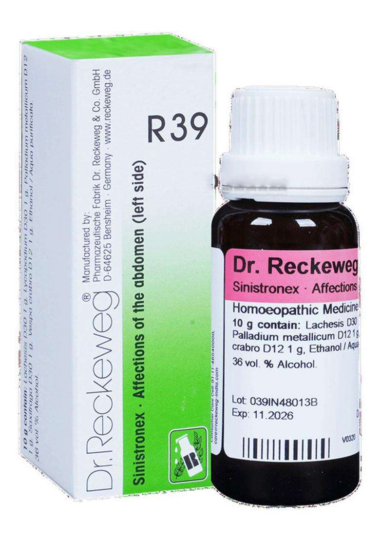 Dr. Reckeweg R39 Affections Of The Abdomen Left Side Drop - Indya