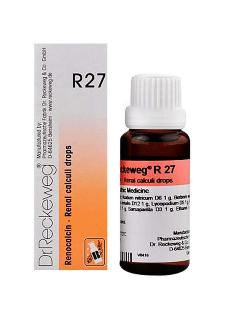 Dr. Reckeweg Berberis Vul Mother Tincture (20ml) & Dr. Reckeweg R27 Renal Calculi Drop (22ml) - Indya
