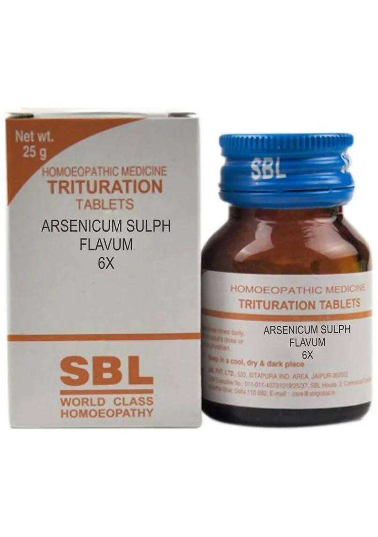 SBL Homeopathy Arsenicum Sulph Flavum Trituration Tablets|Pack Of 3| - Indya