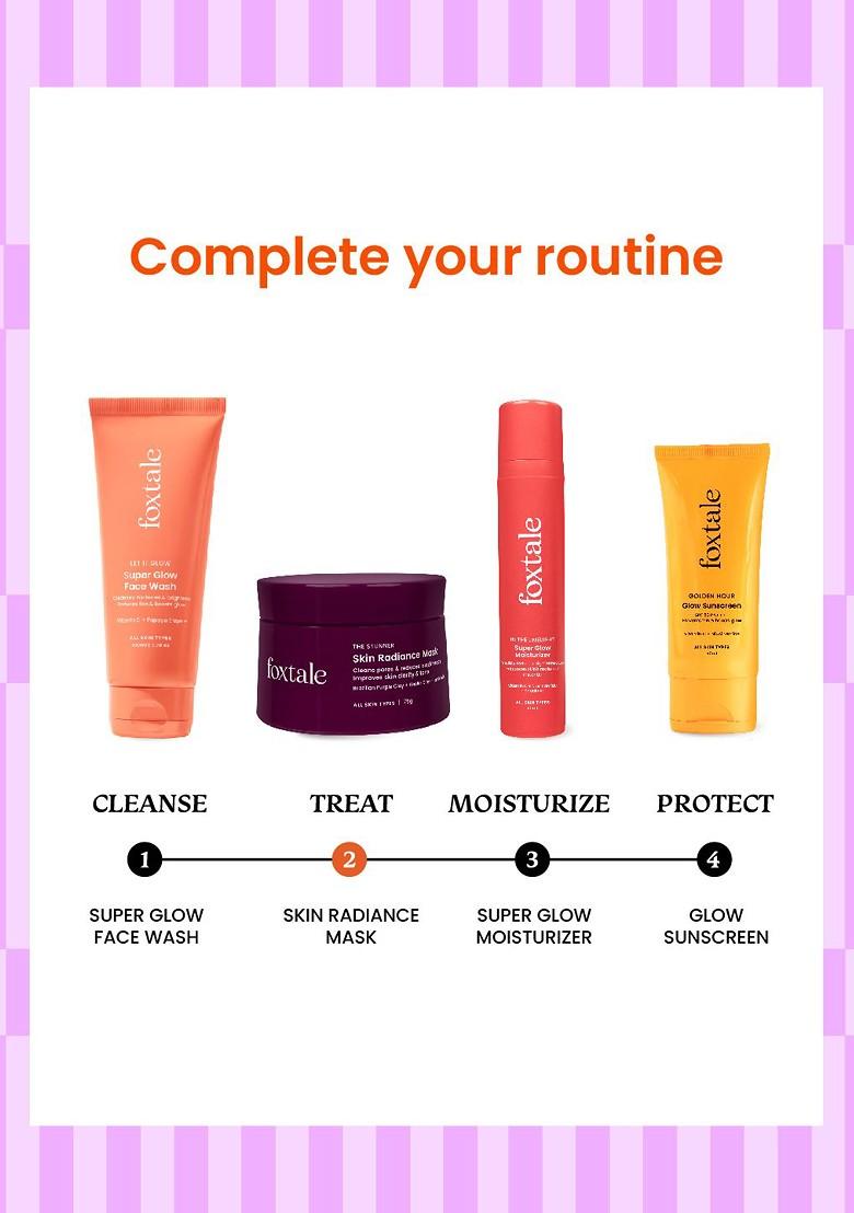 Foxtale Detan Skin Mask With Lactic Acid Brazilian Purple Clay For Glowing 75G