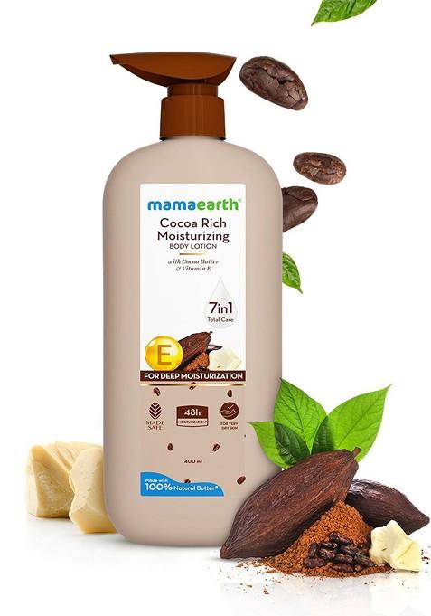 Mamaearth Cocoa Rich Moisturizing Body Lotion With Butter Vitamin E 400Ml