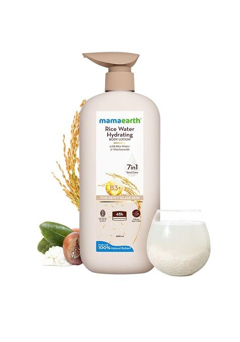 Mamaearth Rice Water Hydrating Body Lotion With Nacinamide 400Ml