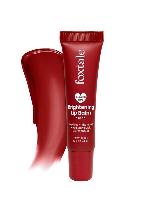 Foxtale Spf 30 Brightening Lip Balm With Peptides Vit C Ruby Glaze 12 G