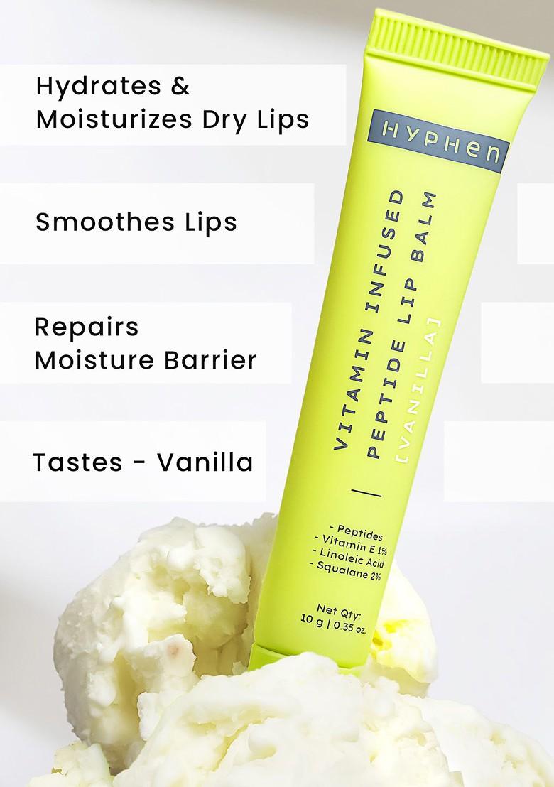Hyphen Vitamin Infused Peptide Lip Balm For Dry Lips 10G Vanilla