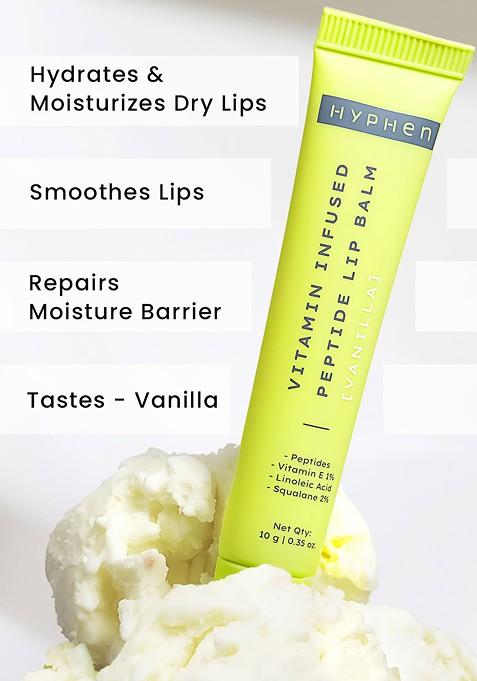 Hyphen Vitamin Infused Peptide Lip Balm For Dry Lips 10G Vanilla