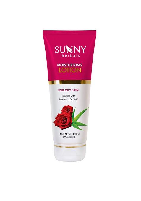 Sunny Herbals Moisturizing Lotion With Aloevera Rose 100 Ml