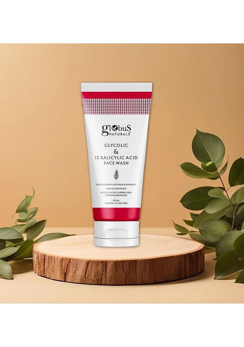 Globus Naturals Naturalsglycolic Salicylic Acid Pimple Clear Face Wash 100 Ml