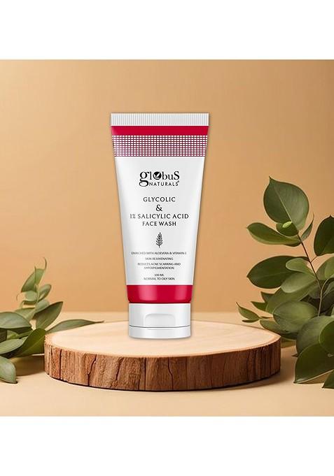 Globus Naturals Naturalsglycolic Salicylic Acid Pimple Clear Face Wash 100 Ml