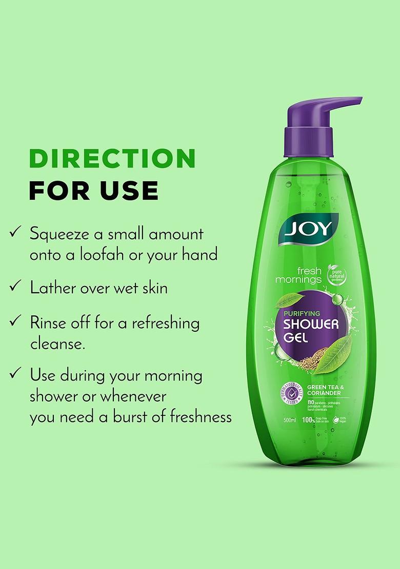 Joy Purifying Green Tea Shower Gel Body Wash For All Skin Types 500Ml