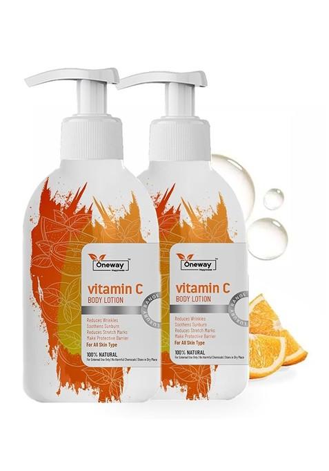 Oneway Happiness Set Of 2 Vitamin C Body Lotion 300 Ml Each