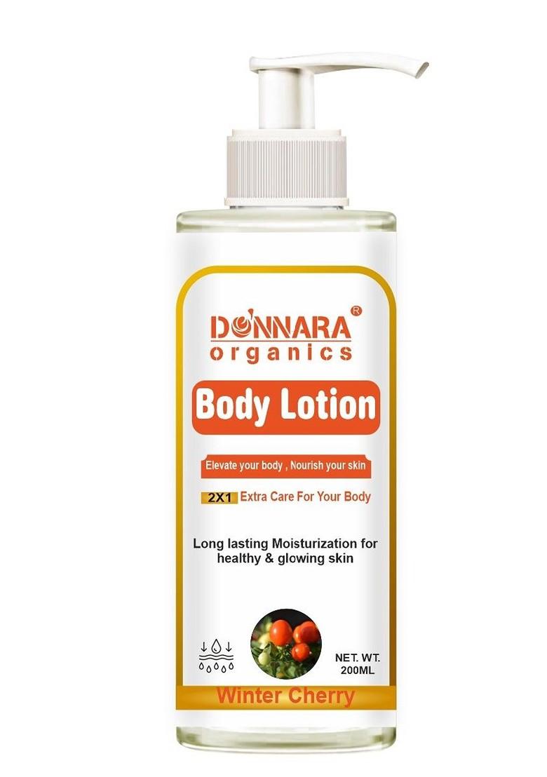 Donnara Organics Winter Cherry Body Lotion For Healthy Glowing Skin 200 Ml
