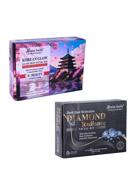 Mexico Herbs Set Of 2 Korean Diamond Facial Kit For Skin Brightening 60 G Each
