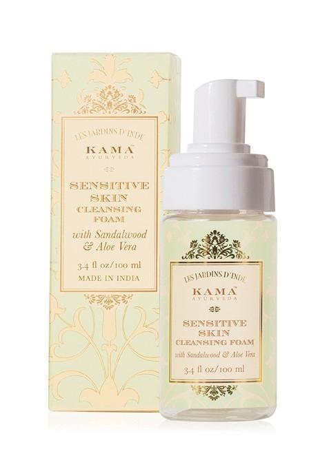 Kama Ayurveda Sustainable Unisex Sensitive Skin Cleansing Foam With Sandalwood Aloe Vera 100 Ml