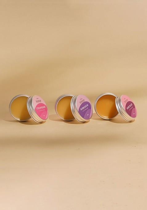 The Bare Bar Set Of 3 Strawberry Bubble Gum Berry Lip Balm 10 G Each