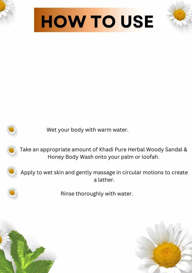 Khadi Pure Set Of 2 Herbal Sandalwood Honey Body Wash 210 Ml Each