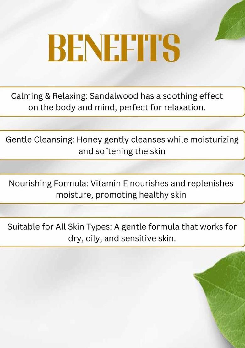 Khadi Pure Set Of 2 Herbal Sandalwood Honey Body Wash 210 Ml Each