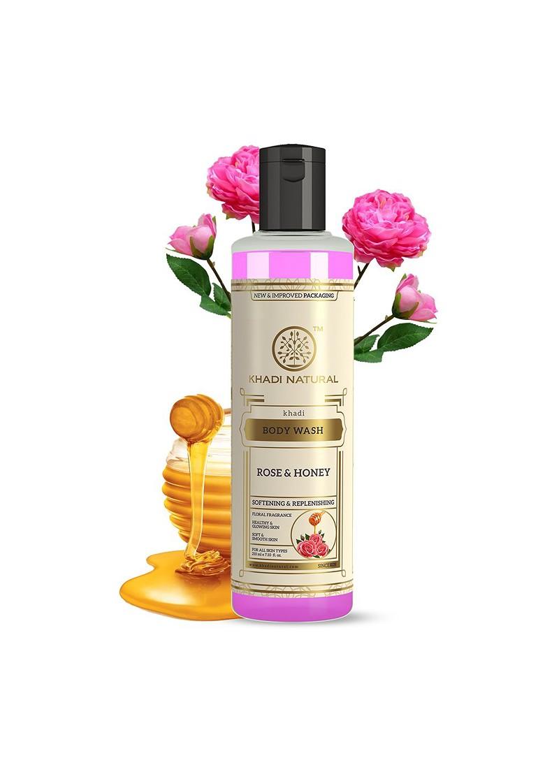Khadi Natural Rose Honey Body Wash To Soften Skin 210Ml