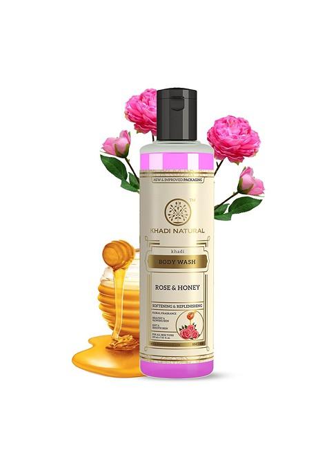 Khadi Natural Rose Honey Body Wash To Soften Skin 210Ml