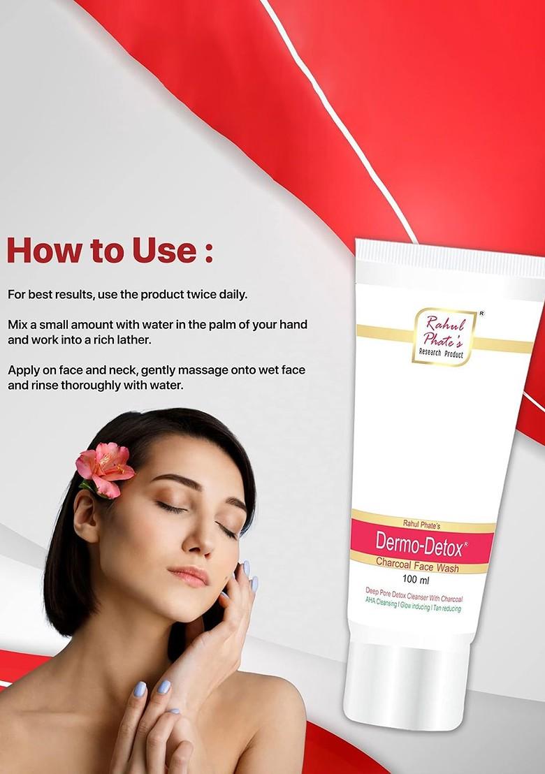 Rahul Phate Research Product Dermo Detox Charcoal Face Wash 100Ml