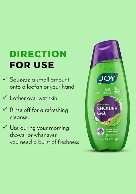 Joy Purifying Green Tea Shower Gel Body Wash For All Skin Types 250Ml