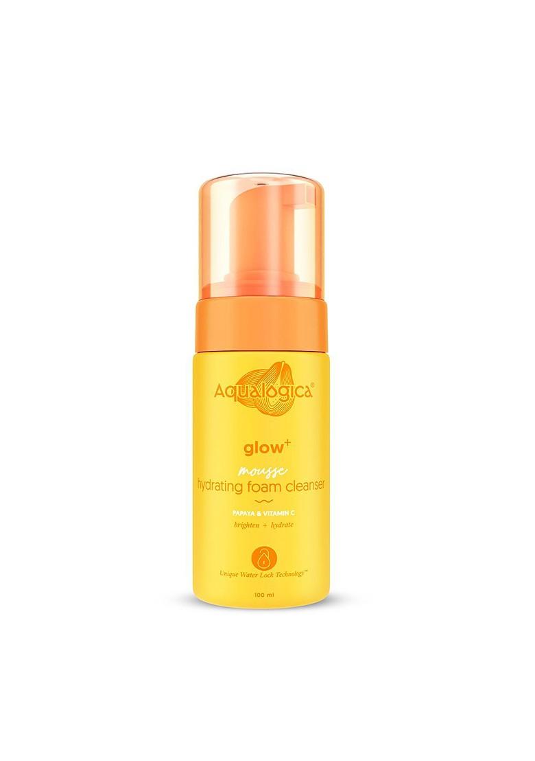 Aqualogica Glow Mousse Hydrating Foam Cleanser With Papaya Vitamin C 100Ml