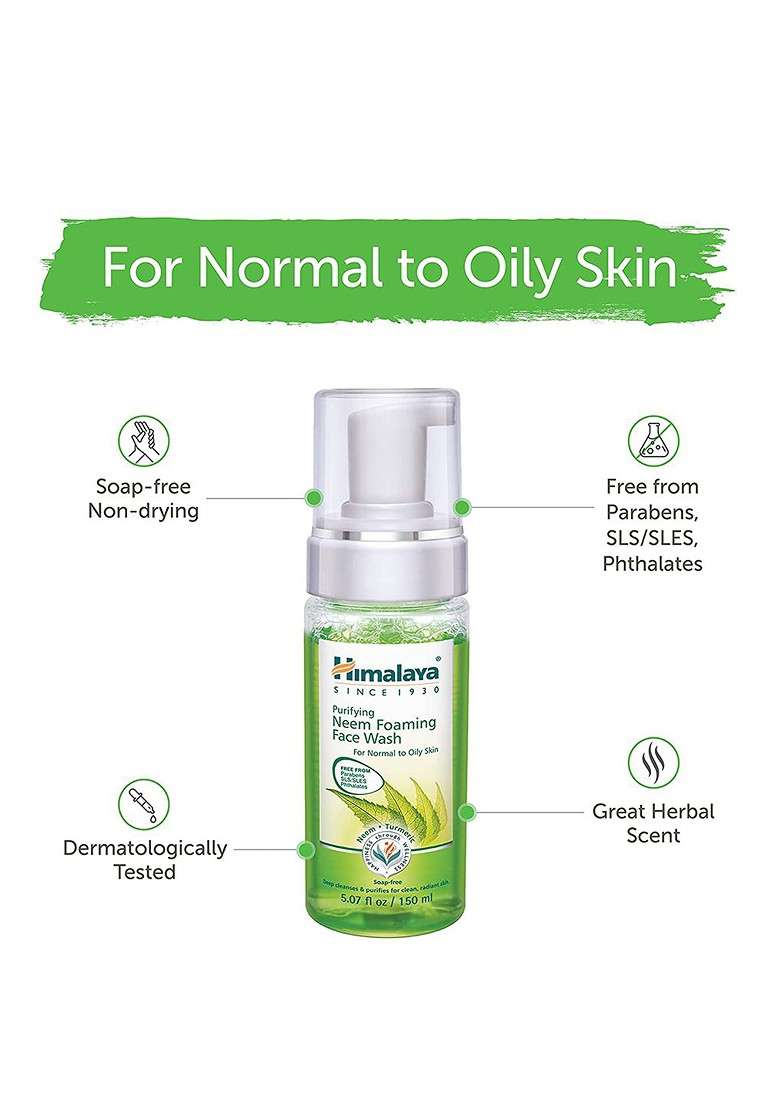 Himalaya Unisex Purifying Neem Foaming Face Wash 150 Ml - Indya