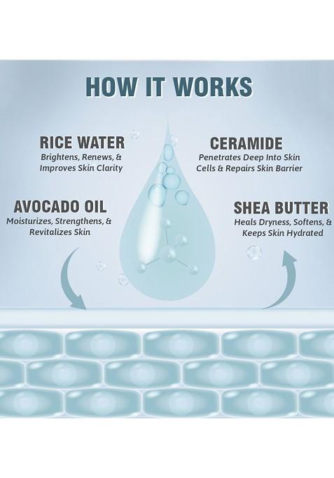 Glamveda Rice Ceramide Glass Skin Body Lotion For Nourishment 200 Ml