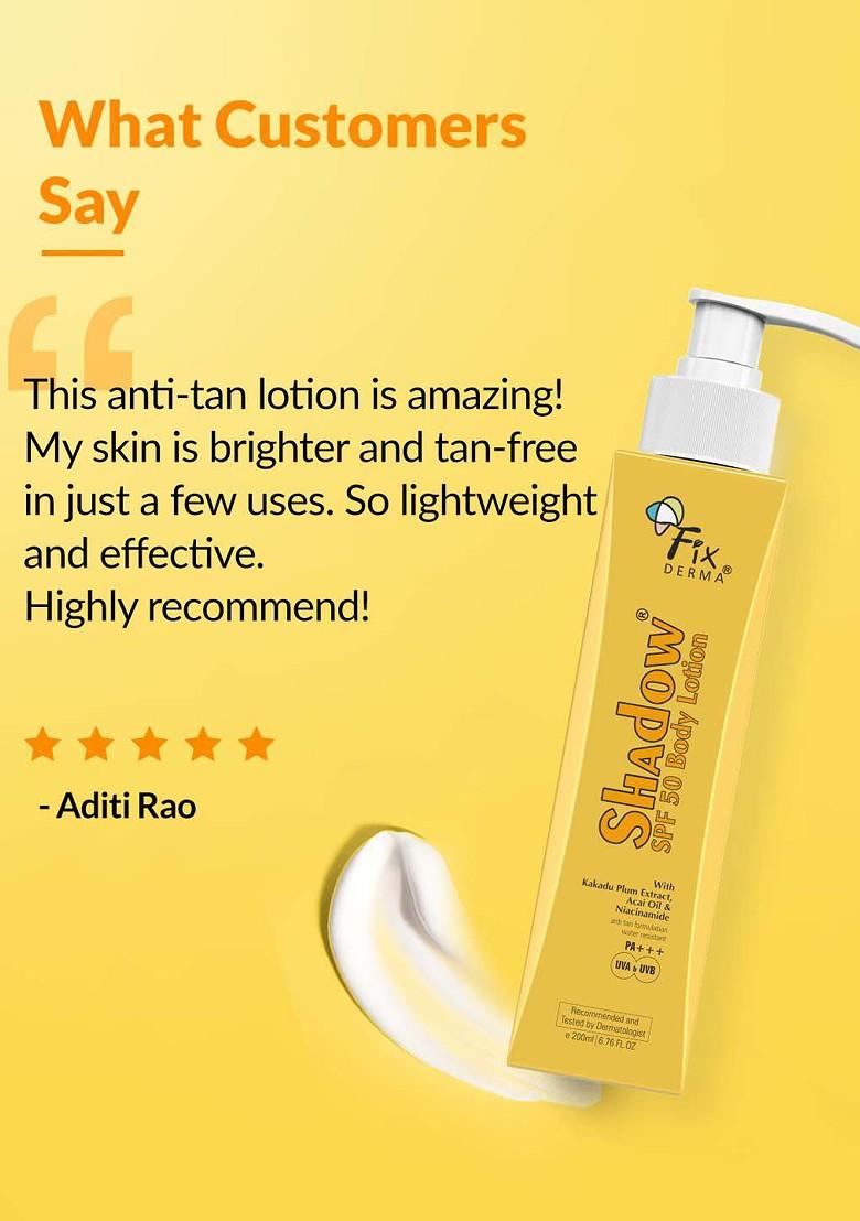 Fixderma Shadow Sunscreen Body Lotion Spf 50 200Ml