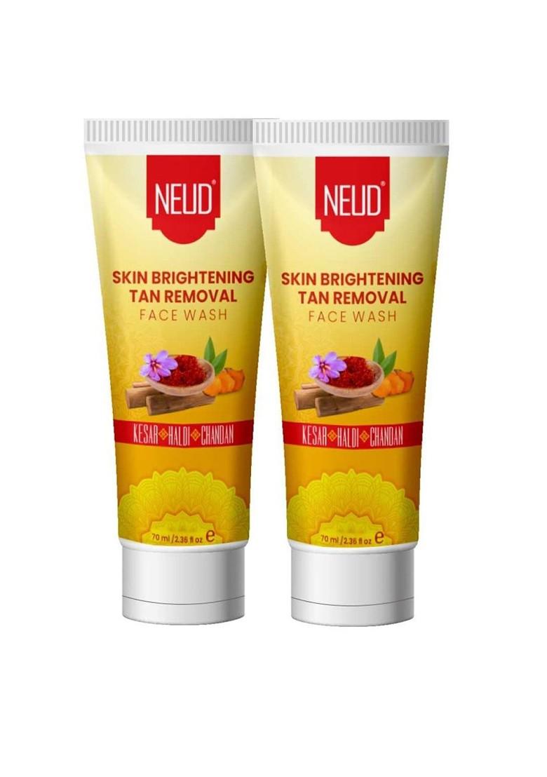 Neud Skin Brightening Tan Removal Set Of 2 Face Wash 70Ml Each