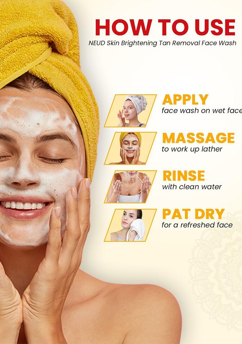 Neud Skin Brightening Tan Removal Set Of 2 Face Wash 70Ml Each