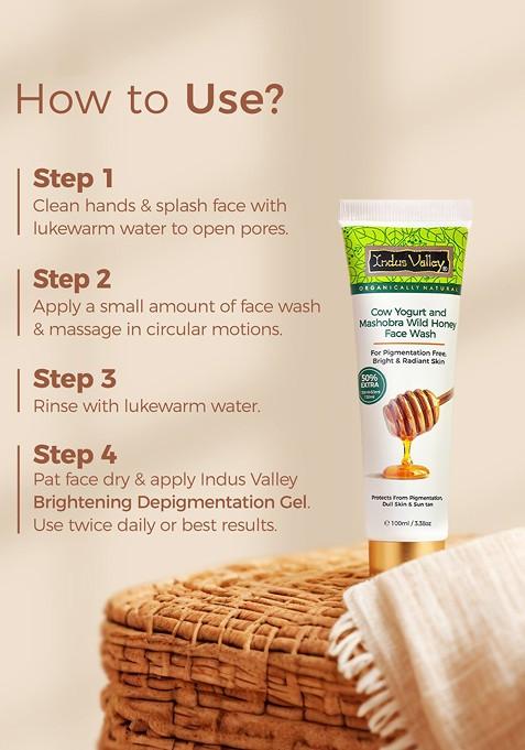 Indus Valley Cow Yogurt Mashobra Wild Honey Face Wash 100Ml