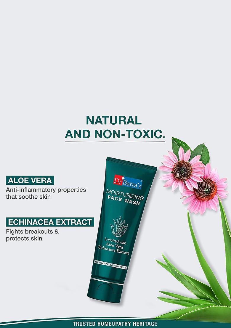 Dr Batras Moisturizing Face Wash Enriched With Aloe Vera For Soft Hydrated Skin 50G