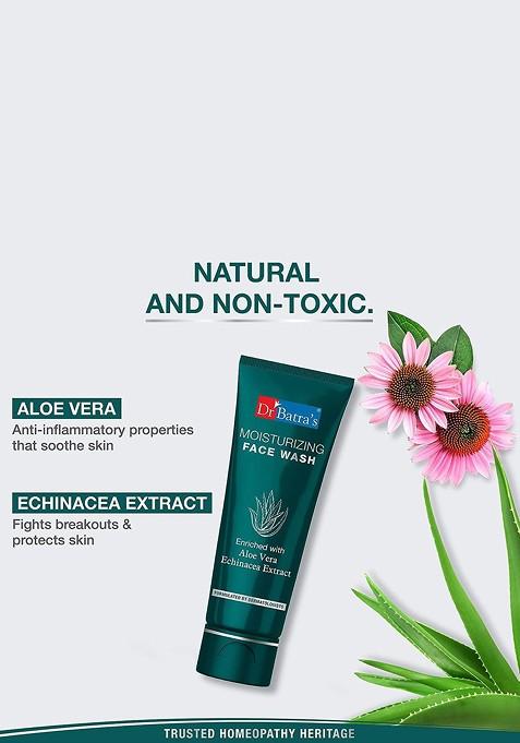 Dr Batras Moisturizing Face Wash Enriched With Aloe Vera For Soft Hydrated Skin 50G