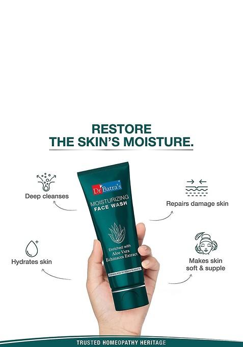 Dr Batras Moisturizing Face Wash Enriched With Aloe Vera For Soft Hydrated Skin 50G