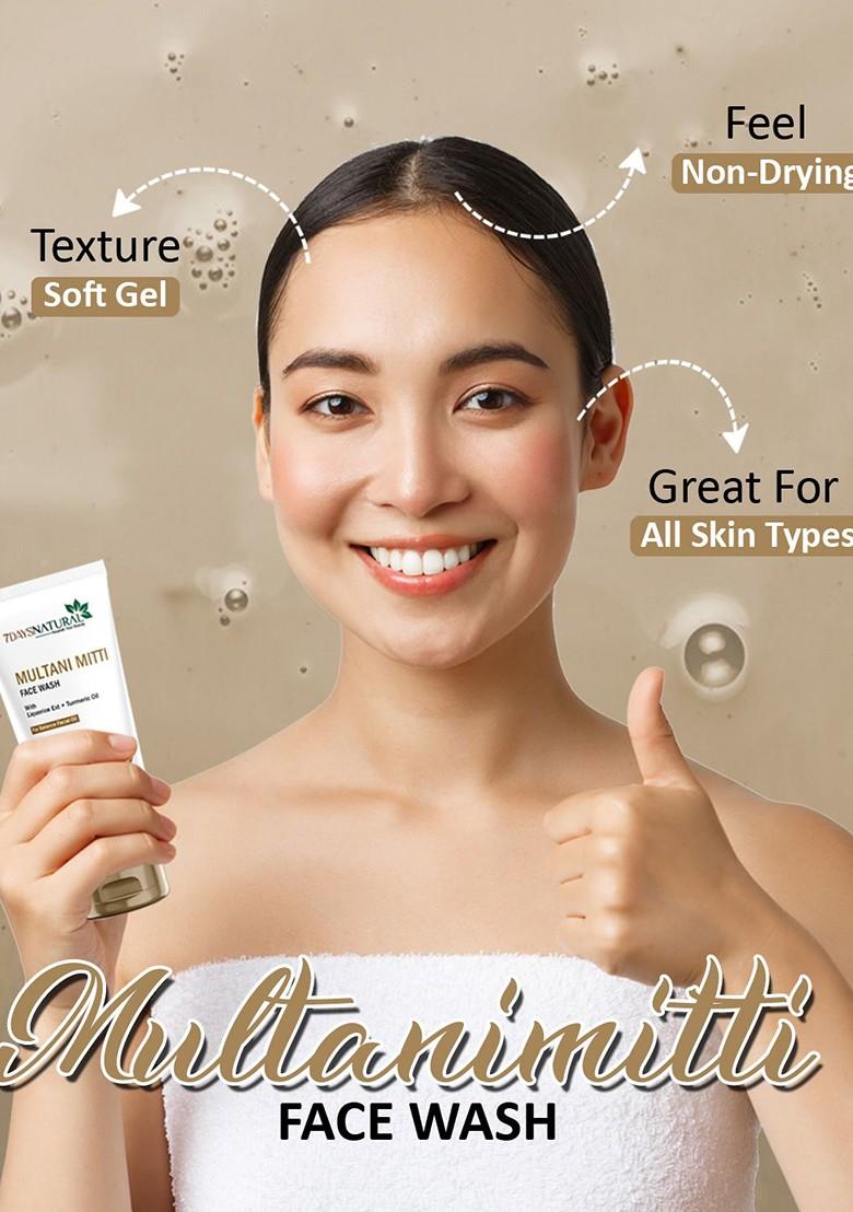 7Daysnatural Multani Mitti Face Wash For Oily Skin 100Ml