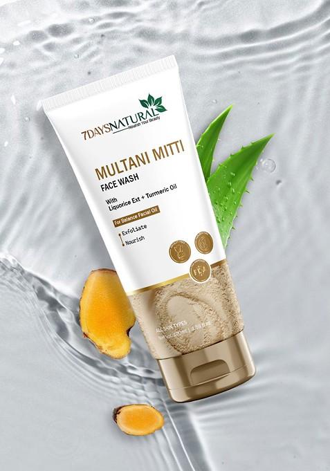 7Daysnatural Multani Mitti Face Wash For Oily Skin 100Ml