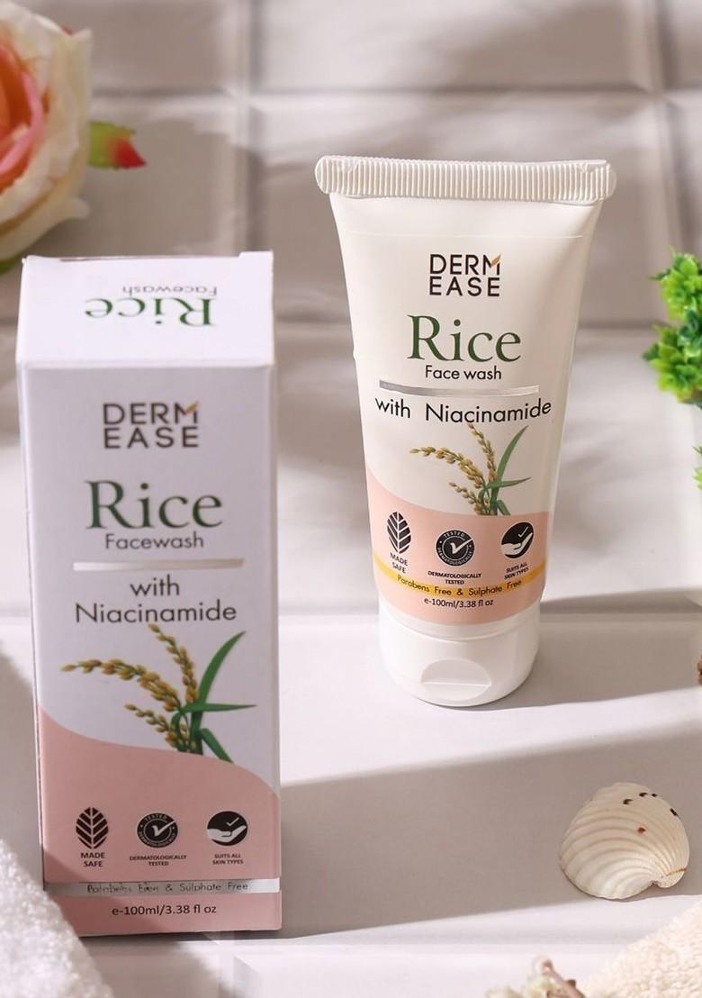Dermease Rice Face Wash With Niacinamide For Nourish Skin 100 Ml