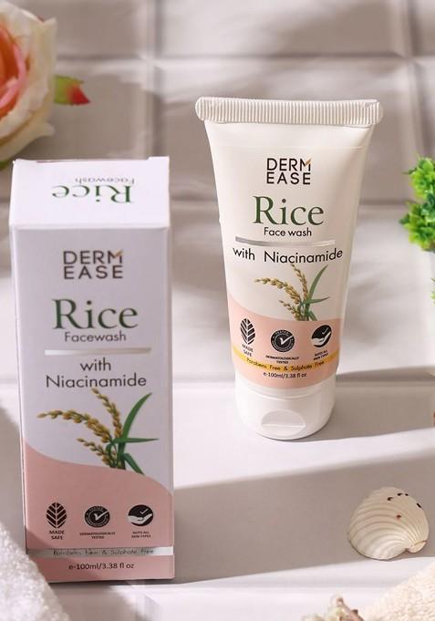 Dermease Rice Face Wash With Niacinamide For Nourish Skin 100 Ml