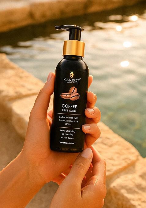 Karrot Natural Skincare Coffee Face Wash For De Tanning Deep Cleansing 100 Ml
