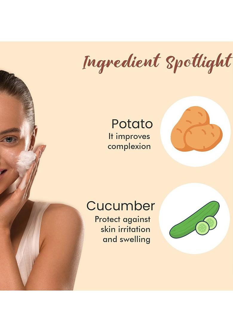 Glamveda Skincare Potato Anti Pigmentation Face Wash For Reduces Hyperpigmentation Clarifies Skin 100Ml
