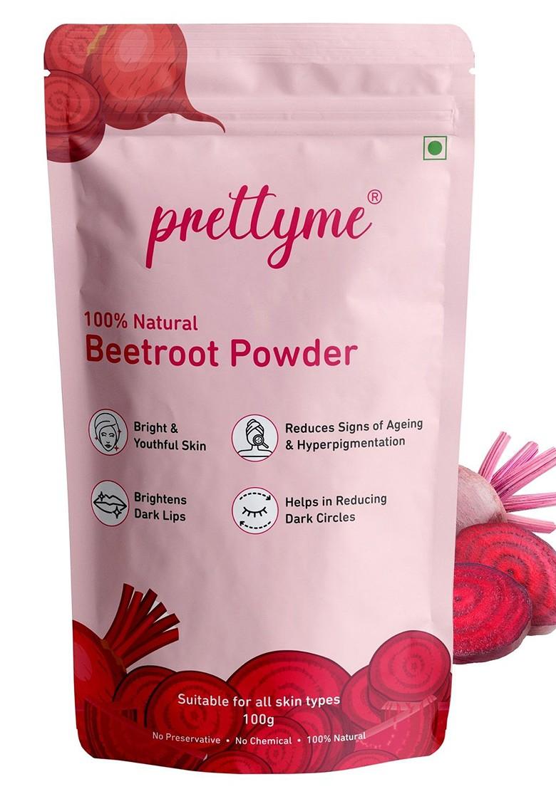 Prettyme Natural Beetroot Powder For Face Hair Lips 100 G