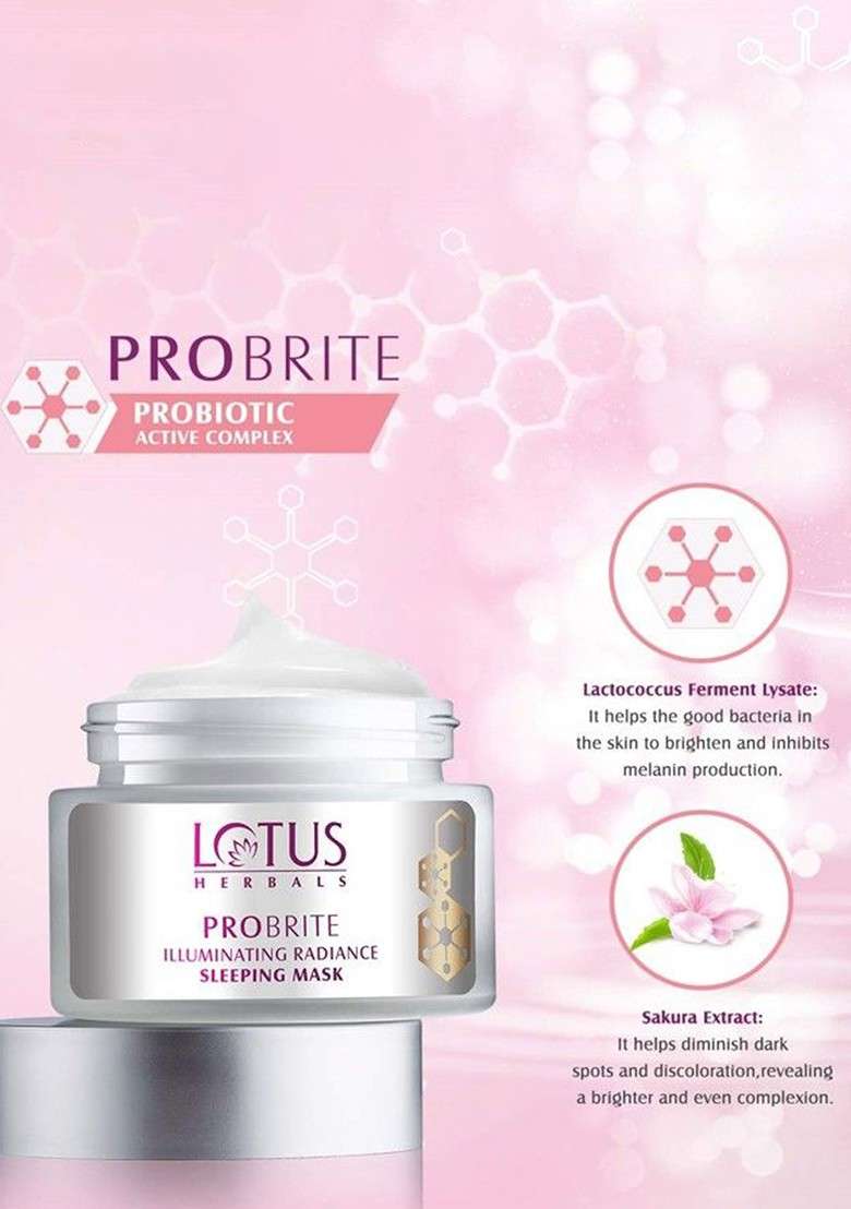 Lotus Herbals Probrite Illuminating Radiance Sleeping Mask 50G - Indya