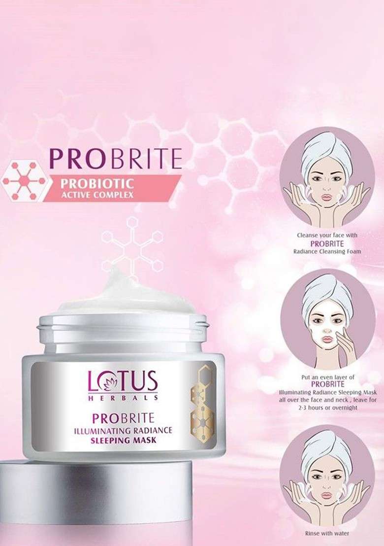Lotus Herbals Probrite Illuminating Radiance Sleeping Mask 50G - Indya
