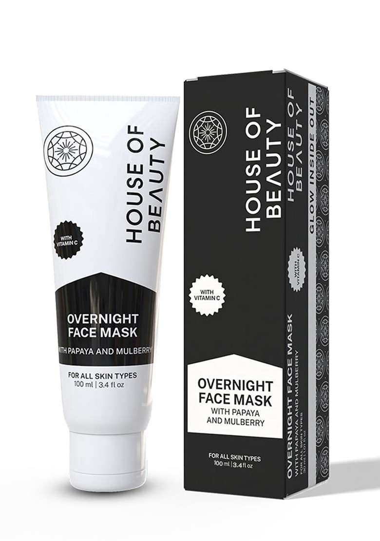 House Of Beauty Overnight Face Mask With Papaya And Mulberry 100Ml - Indya
