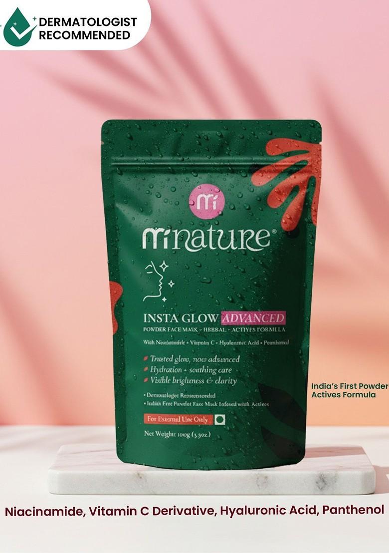 Minature Insta Glow Advanced Powder Face Mask With Niacinamide 100 G