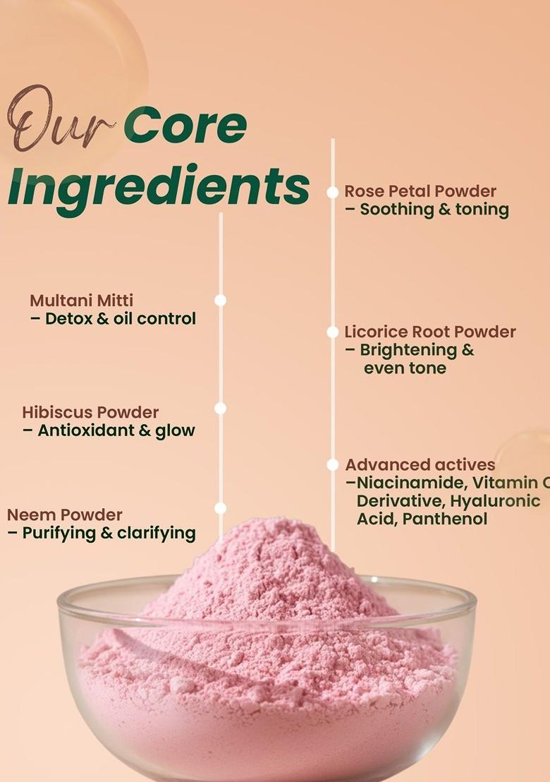 Minature Insta Glow Advanced Powder Face Mask With Niacinamide 100 G