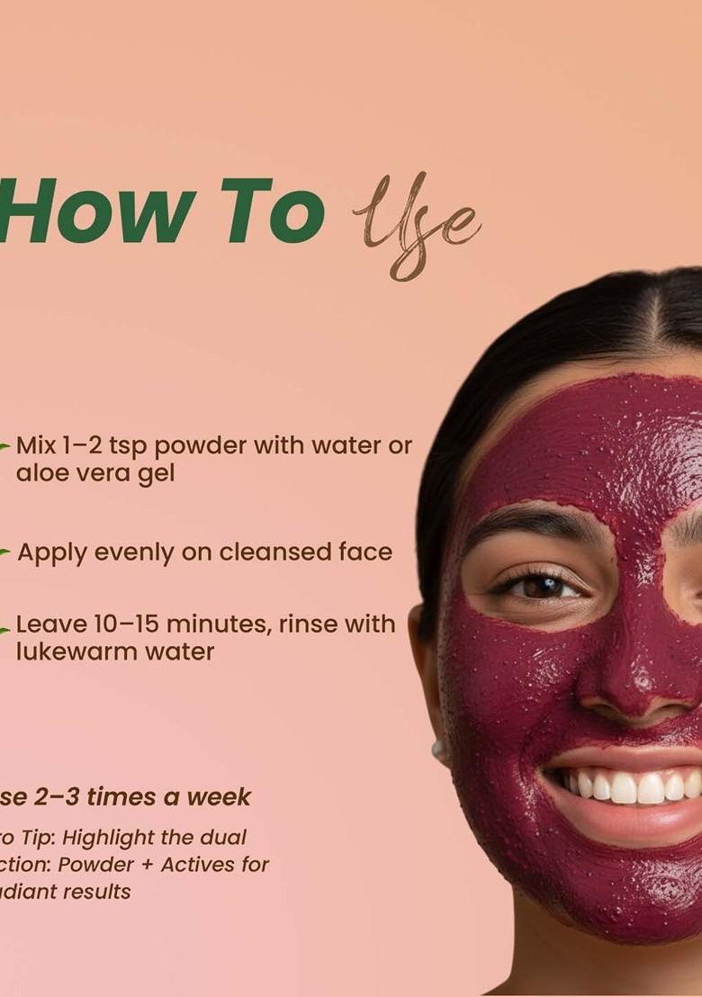 Minature Insta Glow Advanced Powder Face Mask With Niacinamide 100 G