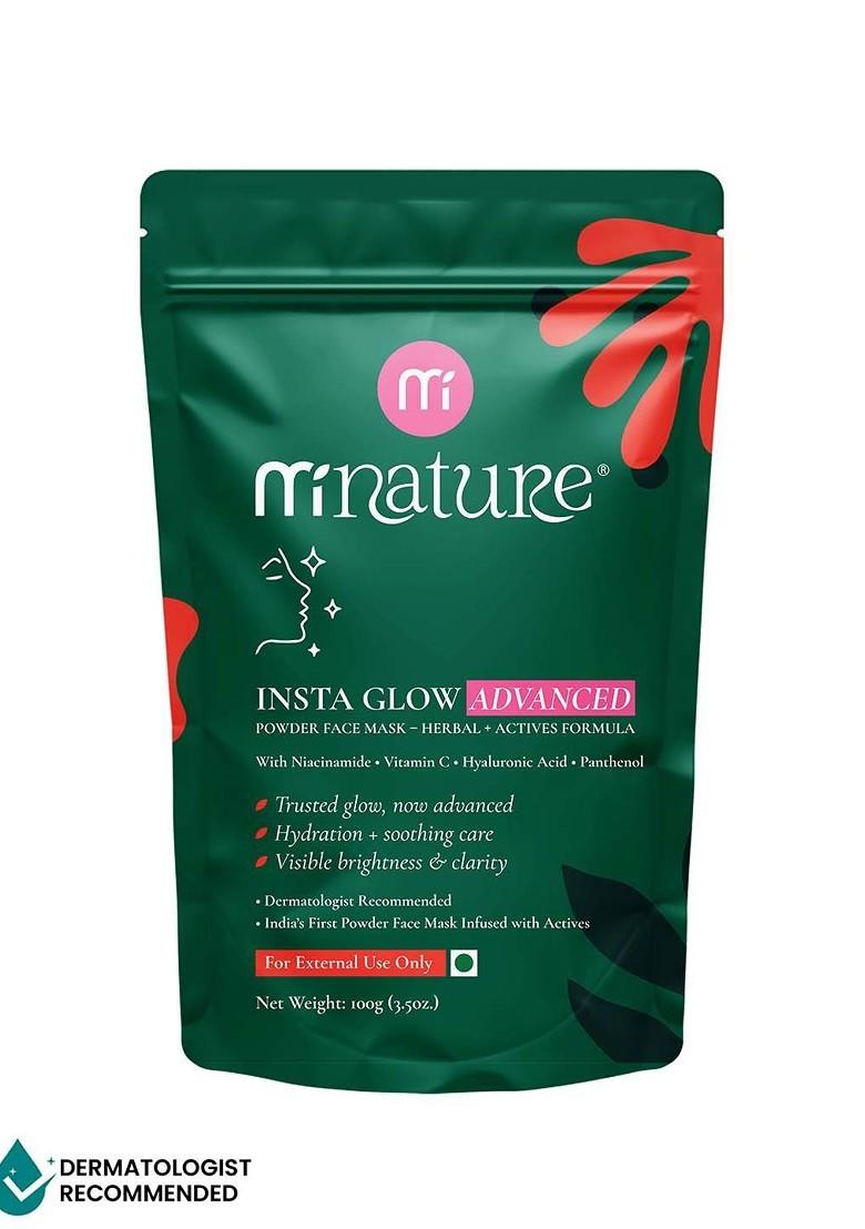 Minature Insta Glow Advanced Powder Face Mask With Niacinamide 100 G