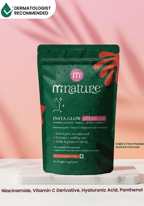 Minature Insta Glow Advanced Powder Face Mask With Niacinamide 100 G
