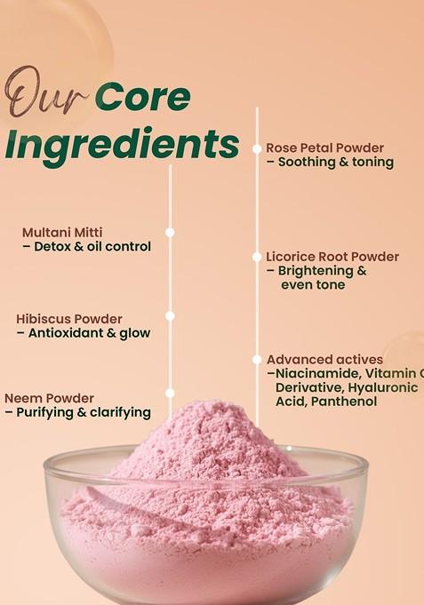 Minature Insta Glow Advanced Powder Face Mask With Niacinamide 100 G